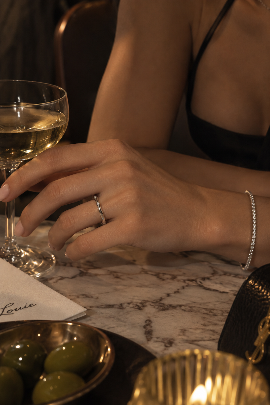 Sculpted Pavé Band Ring