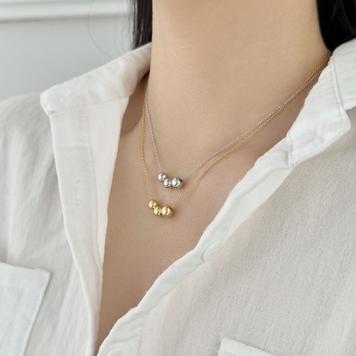 Beaded Trio Necklace