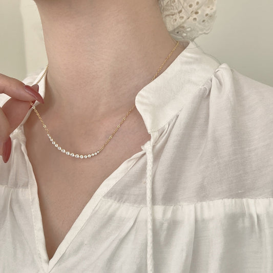 Collar Curvo Pavé usado a 40 cm para la guía de largos de collares Valesstra