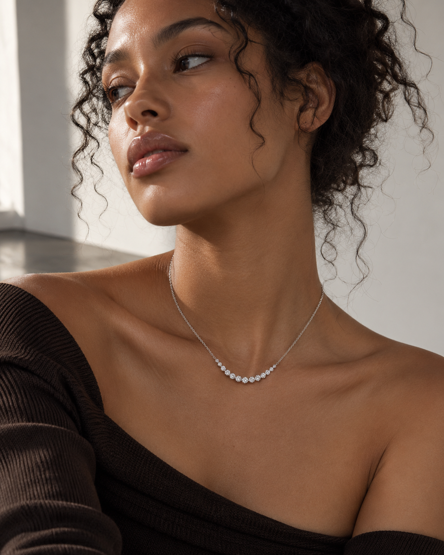 Pavé Curve Necklace