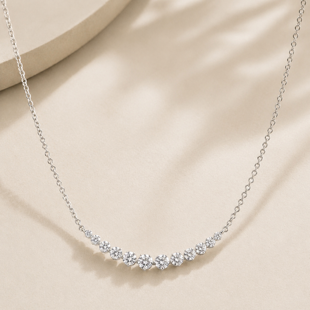 CZ Curve Necklace
