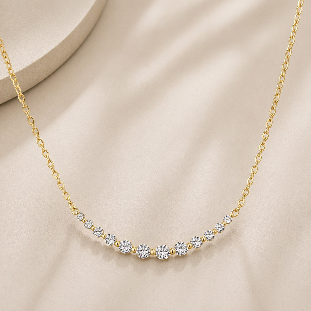 CZ Curve Necklace