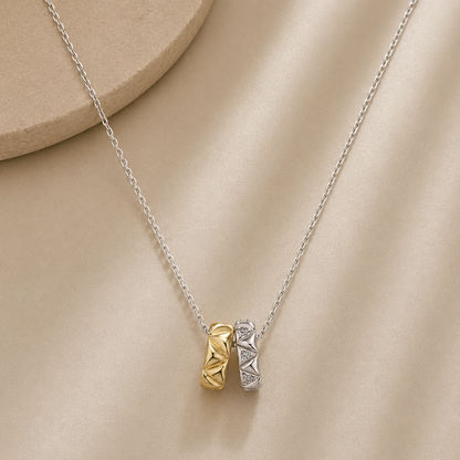 Two Tone Pendant Necklace