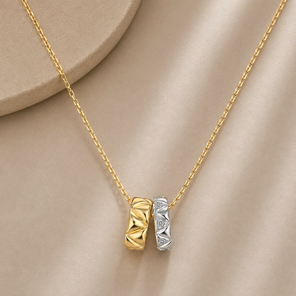 Two Tone Pendant Necklace