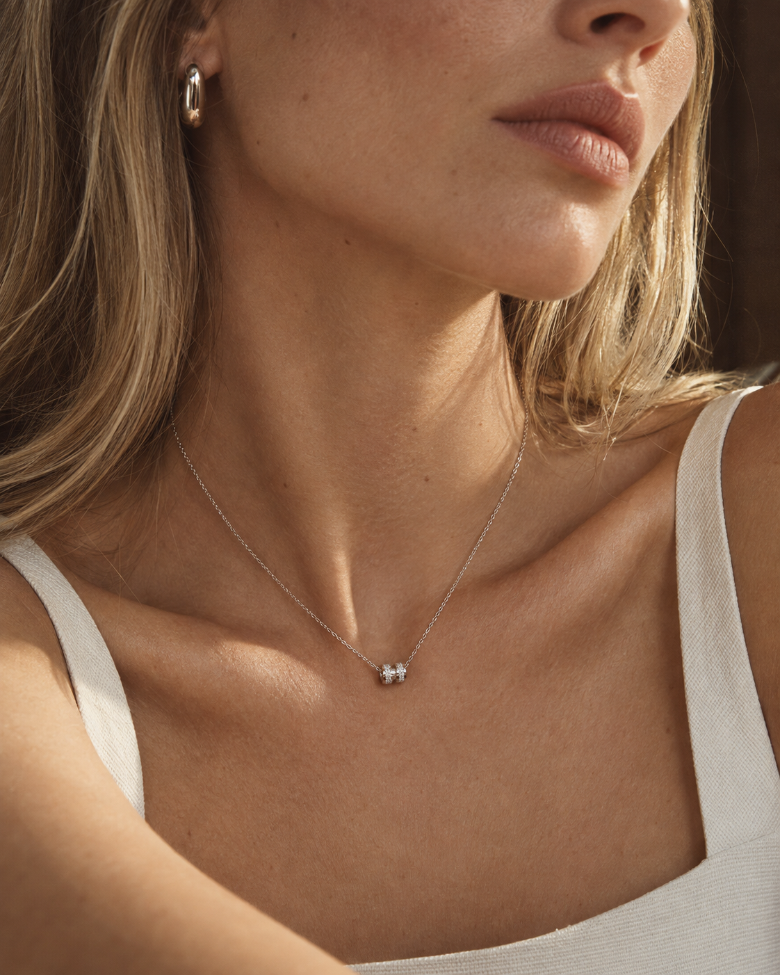 Textured Barrel Necklace