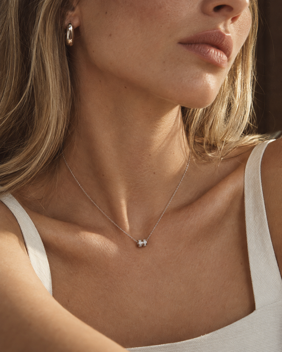 Textured Barrel Necklace