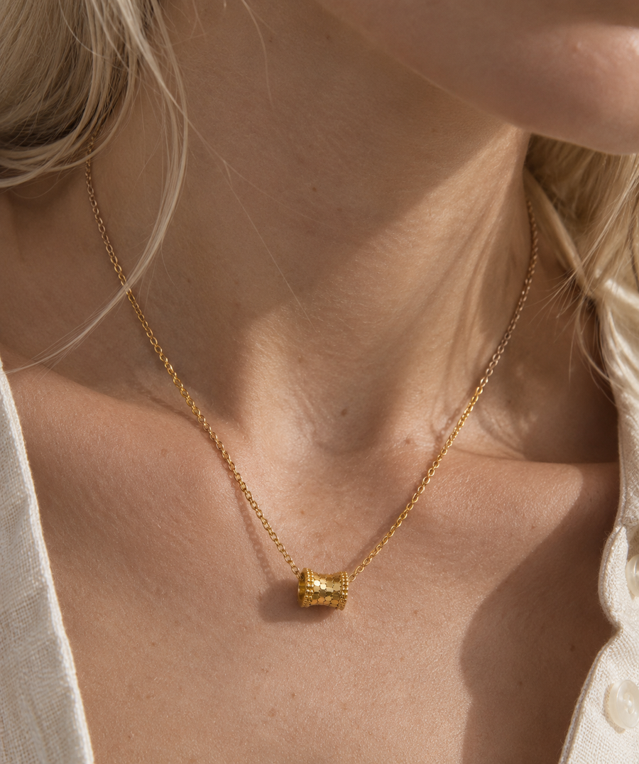 Faceted Barrel Necklace