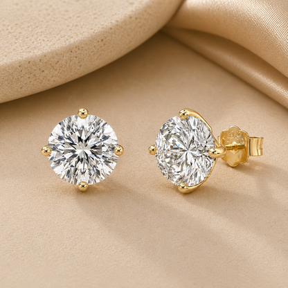 Round Stud Earrings