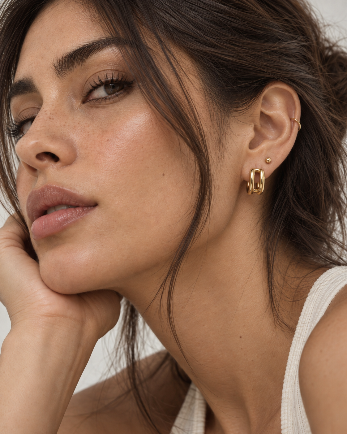 Bold Curve Stud Earrings