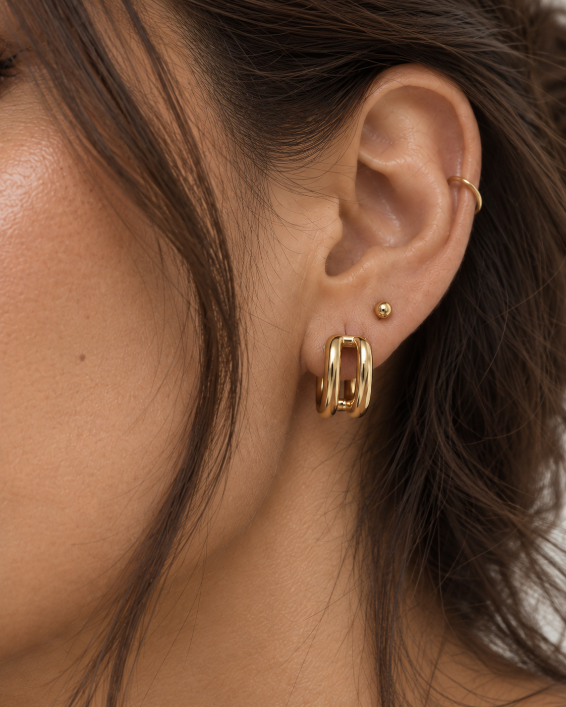 Bold Curve Stud Earrings
