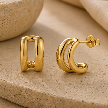 Bold Curve Stud Earrings