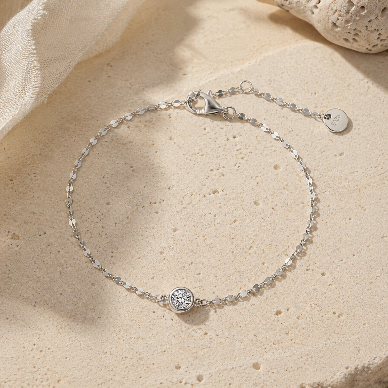 Solitaire Chain Bracelet