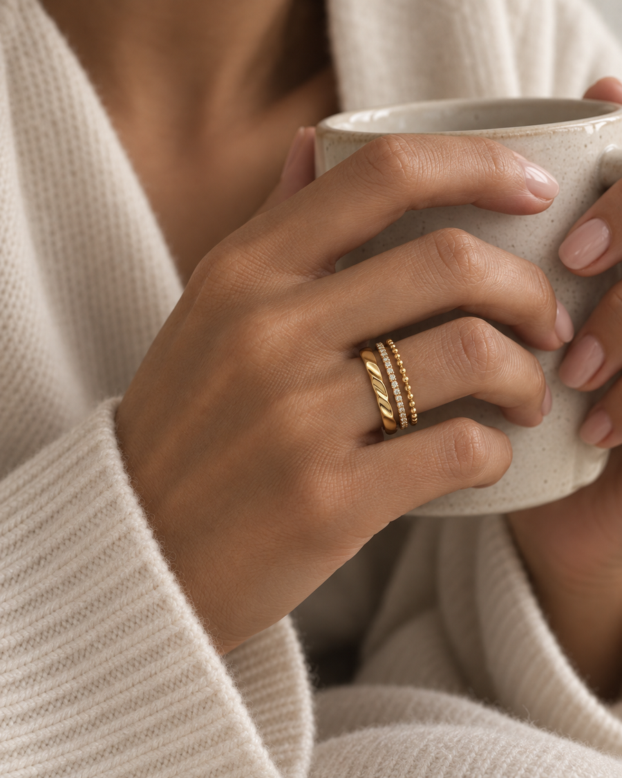 Twisted Open Band Ring