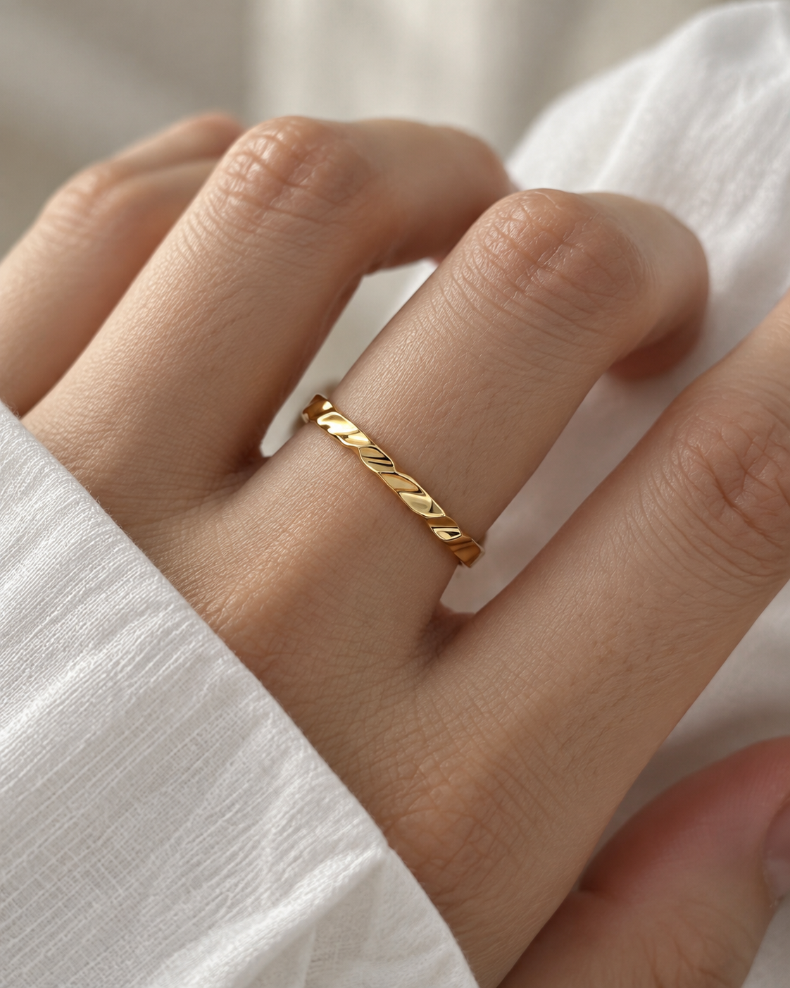 Twisted Open Band Ring
