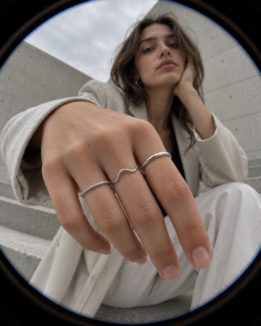 Sculpted Wave Ring