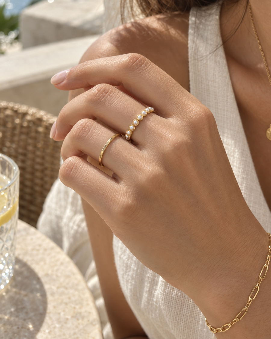 Mini Pearl Station Ring