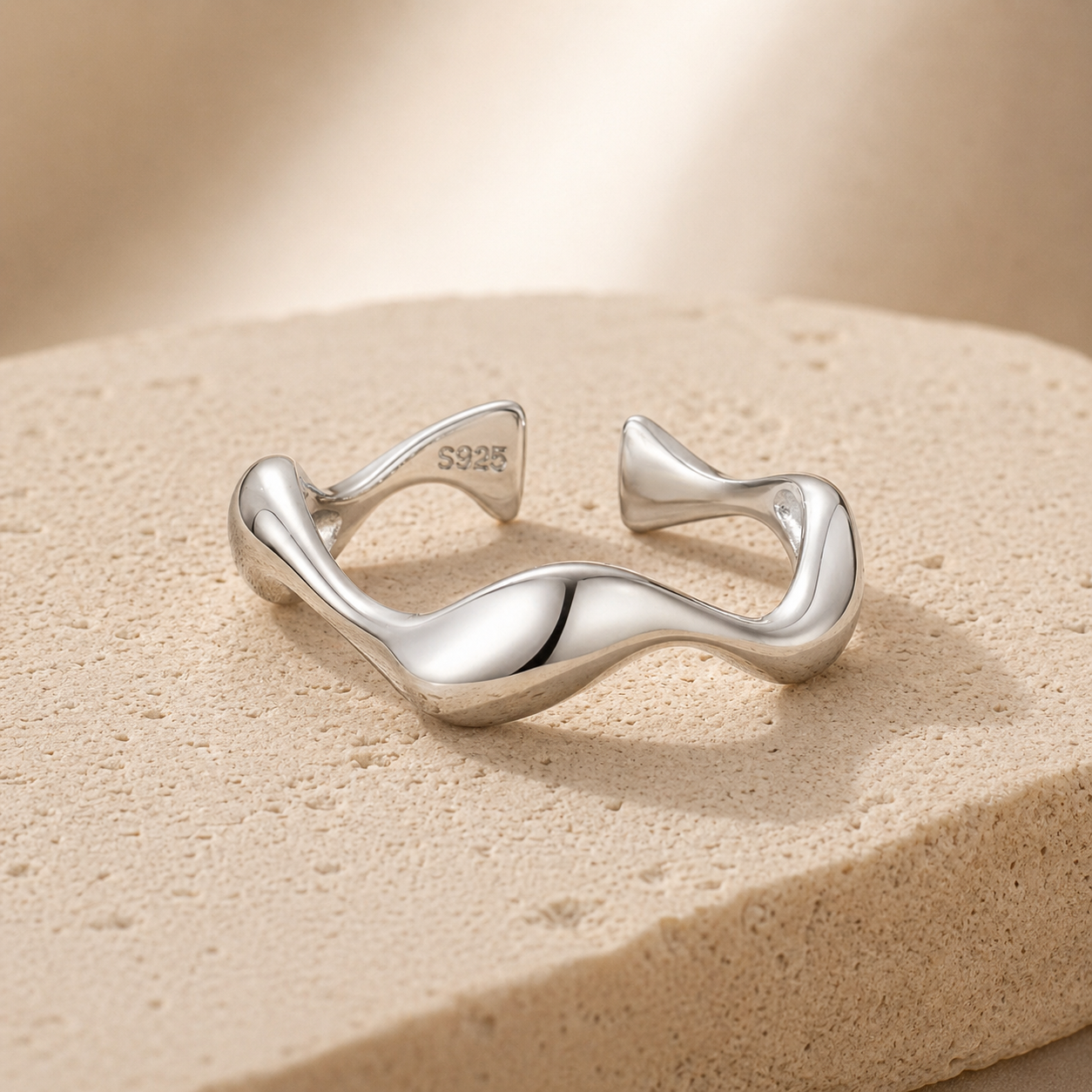 Sculpted Open Ring