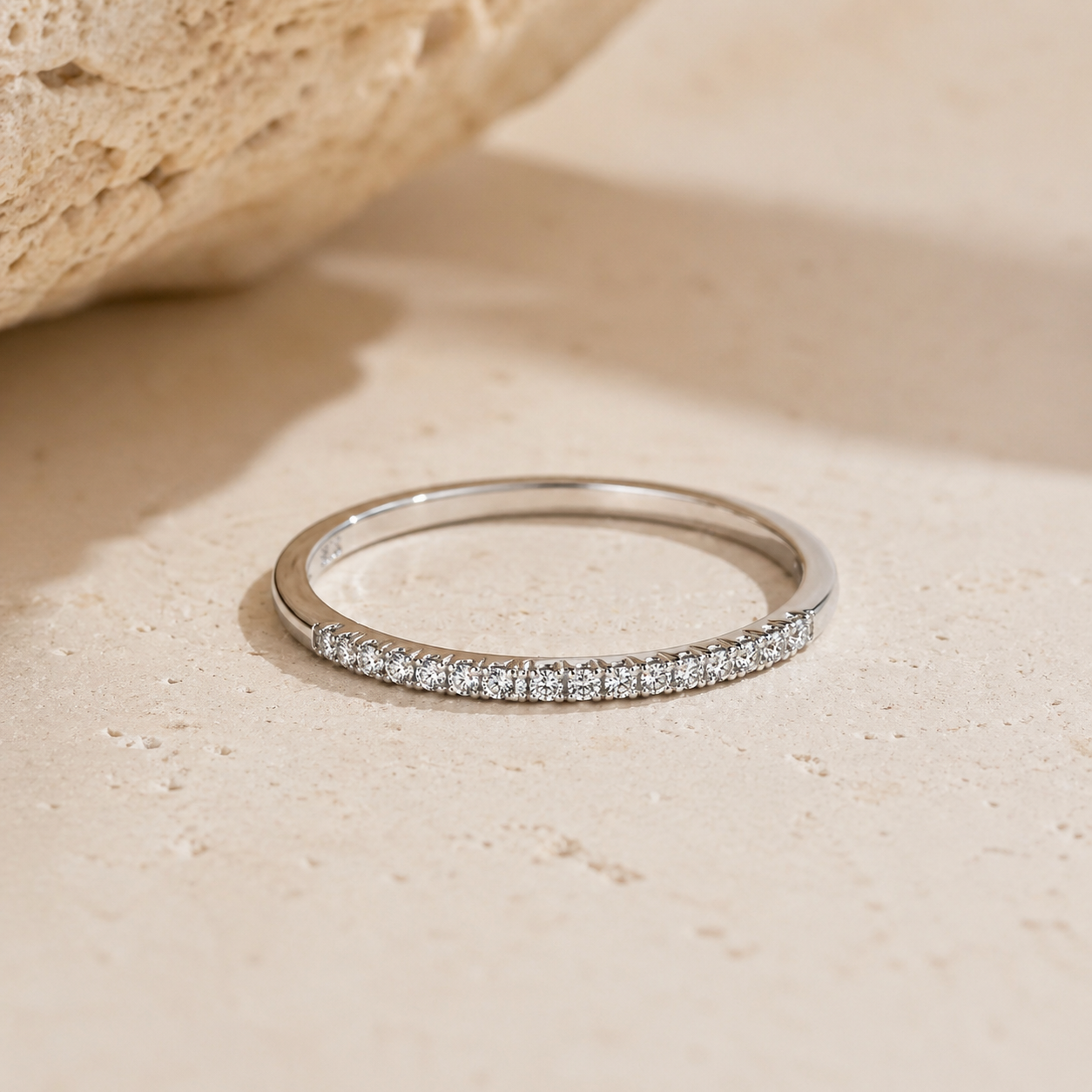 Micro Pavé Stacking Ring