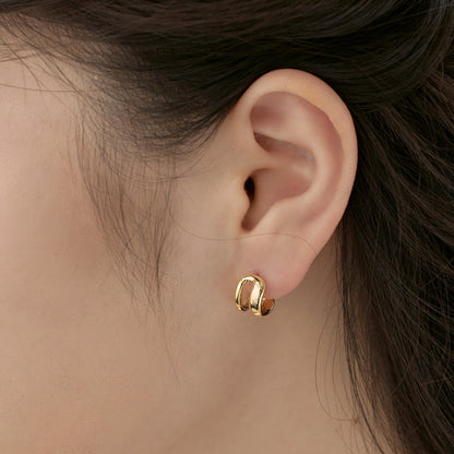 Bold Curve Stud Earrings