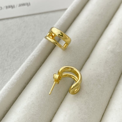 Bold Curve Stud Earrings