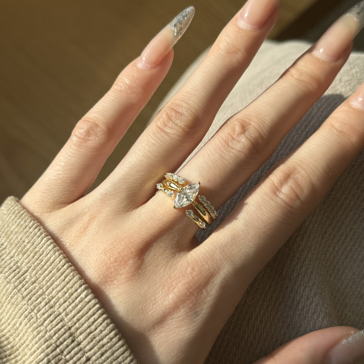 CZ Stacking Ring Set