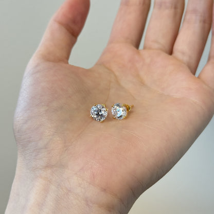 Round Stud Earrings