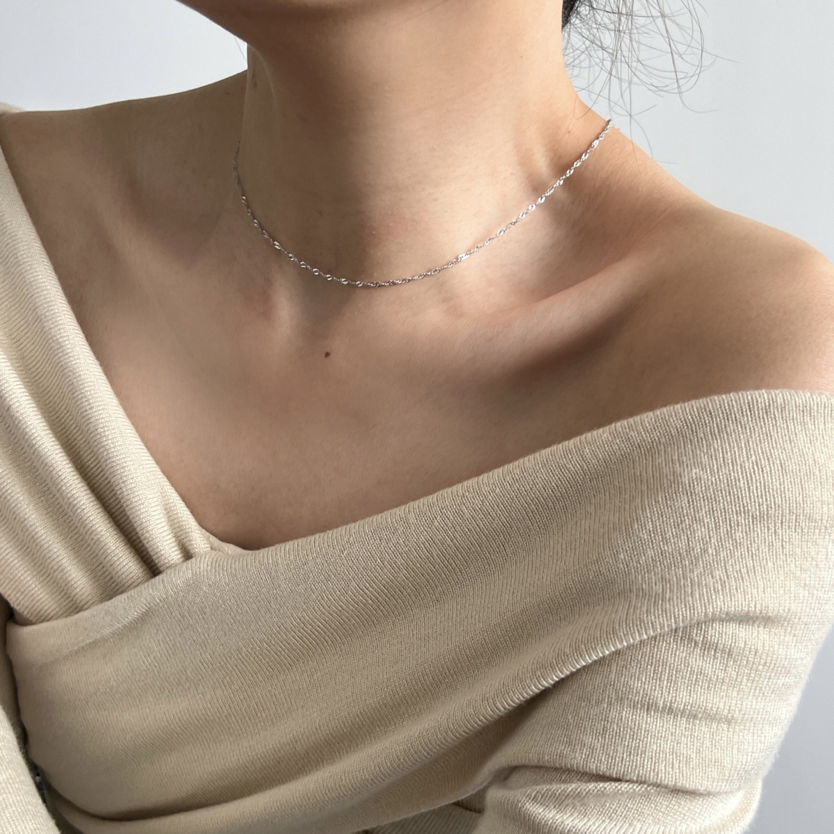 Collar de Cadena Ondulada