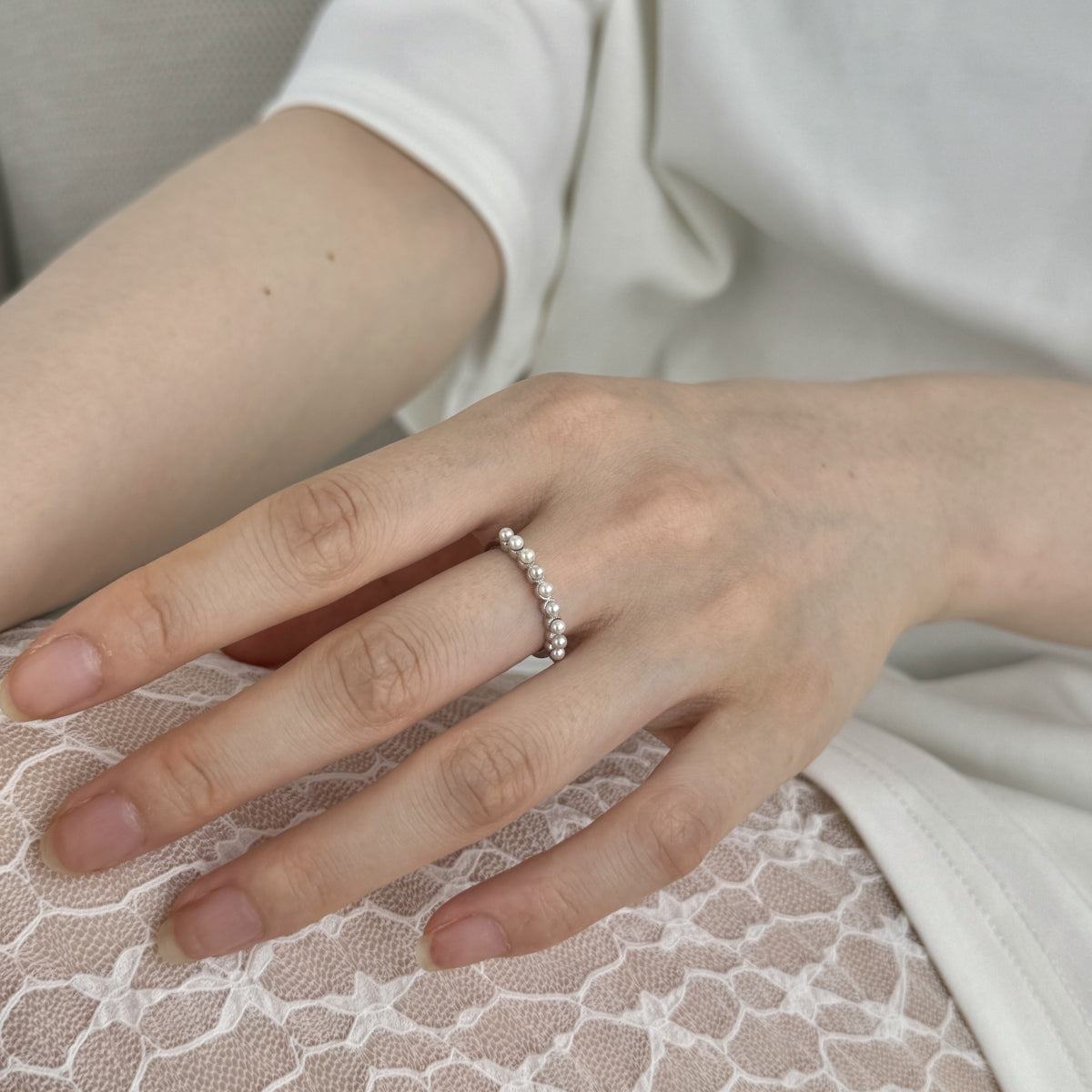 Mini Pearl Station Ring