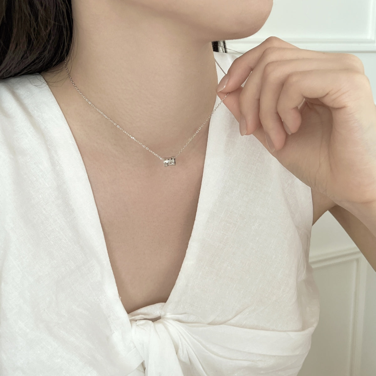 Collar con Colgante Barril Facetado