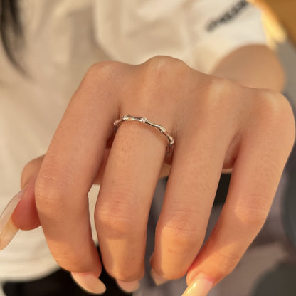Sculpted CZ Band Ring