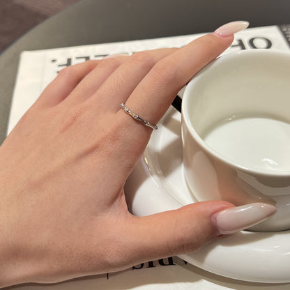 Sculpted CZ Band Ring