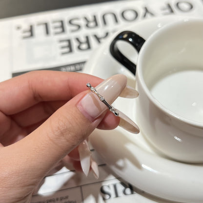 Sculpted CZ Band Ring