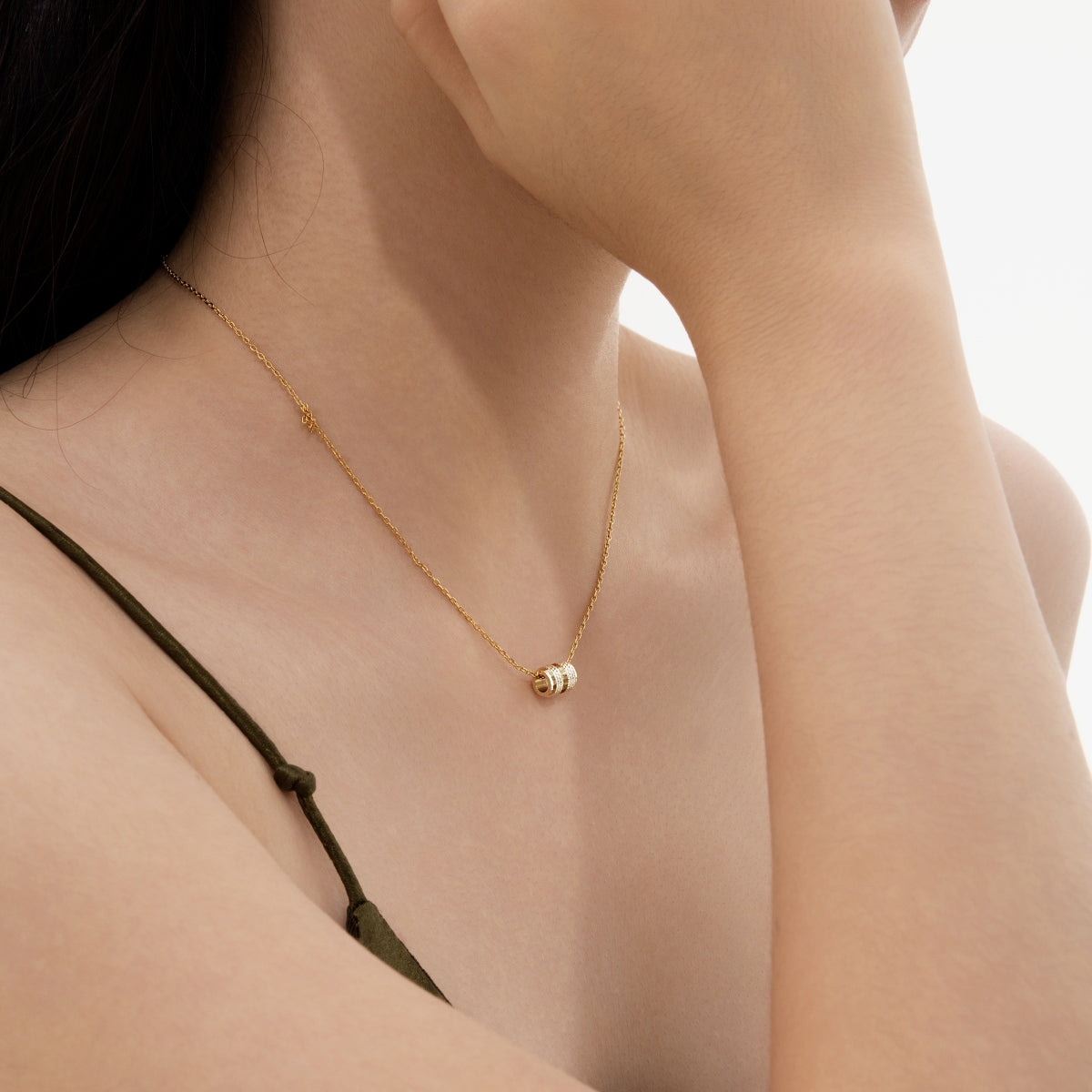 Textured Barrel Necklace