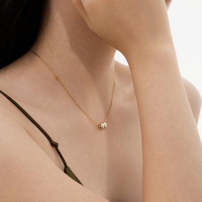 Textured Barrel Necklace