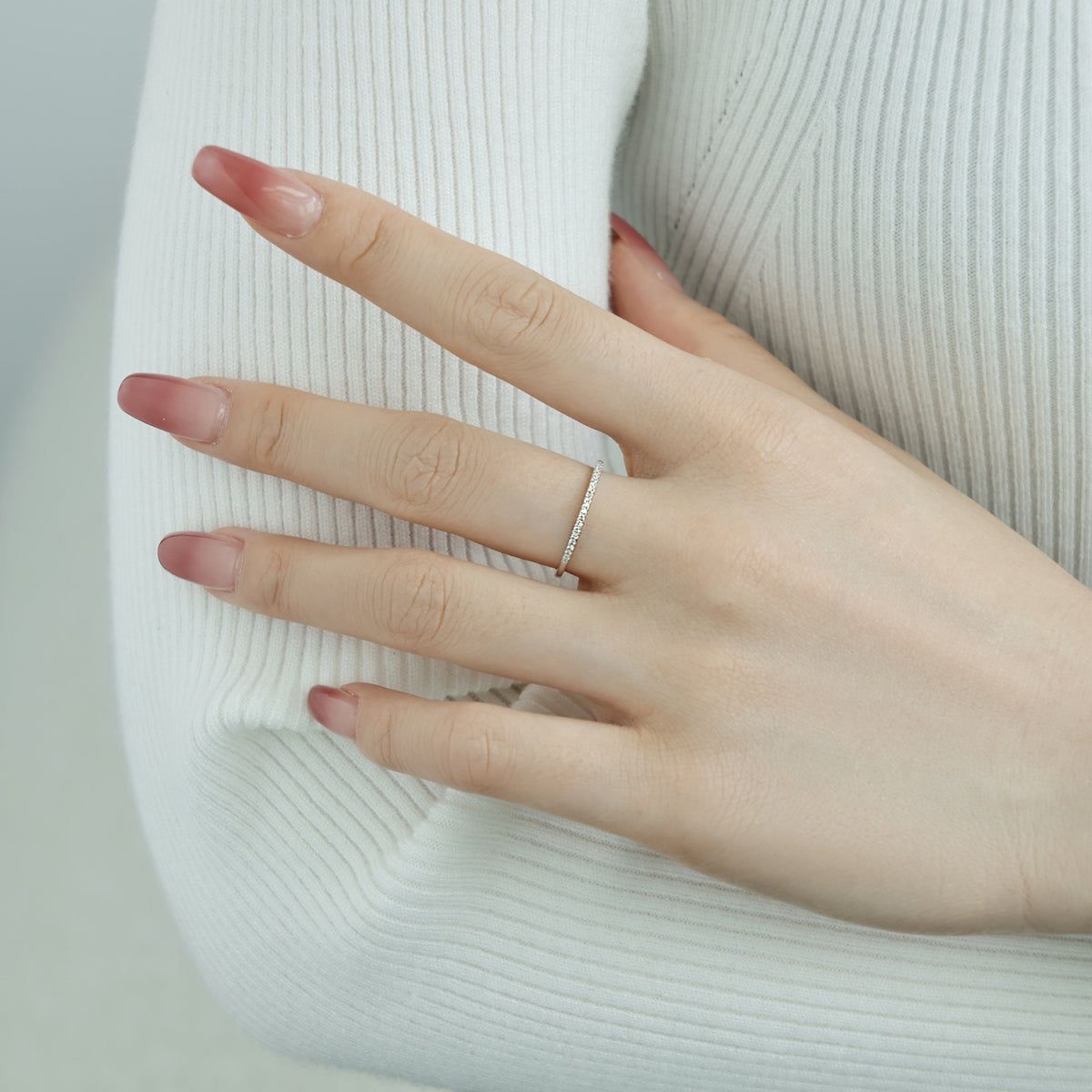 Micro Pavé Stacking Ring