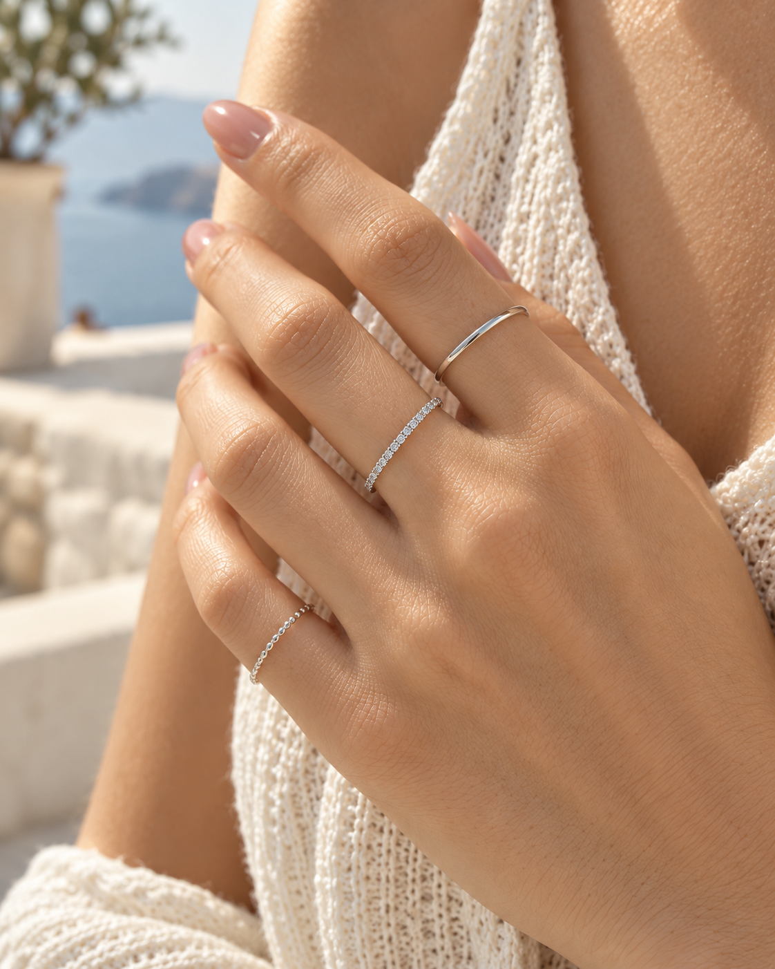Micro Pavé Stacking Ring