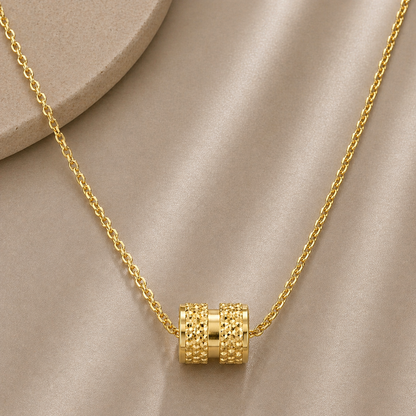 Textured Barrel Necklace