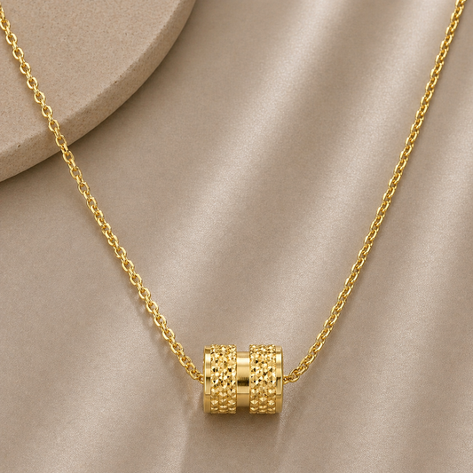 Textured Barrel Necklace